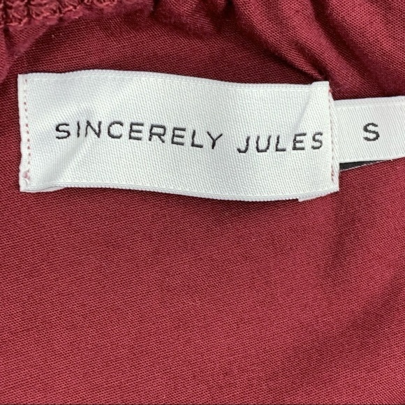 Sincerely Jules “Everly” One Shoulder Red Ruffle Mini Dress Size Small - Picture 10 of 12